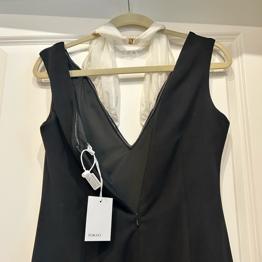 Tokyo Foxtrot Kennedy Black Off Shoulder Midi Dress NWT XL - Picture 6 of 8